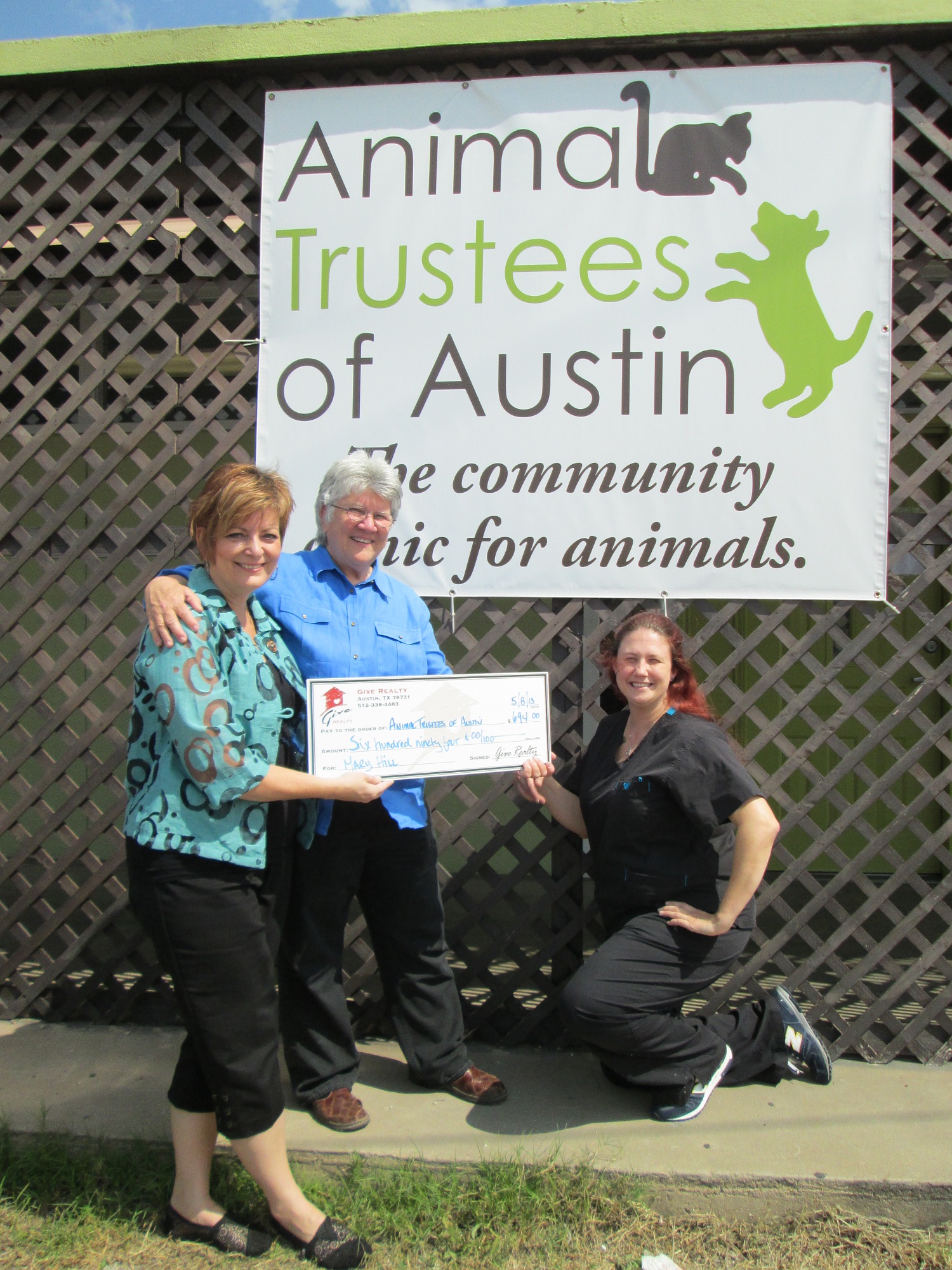 $694.00 Donated to Animal Trustees of Austin on Behalf of Mary Hill