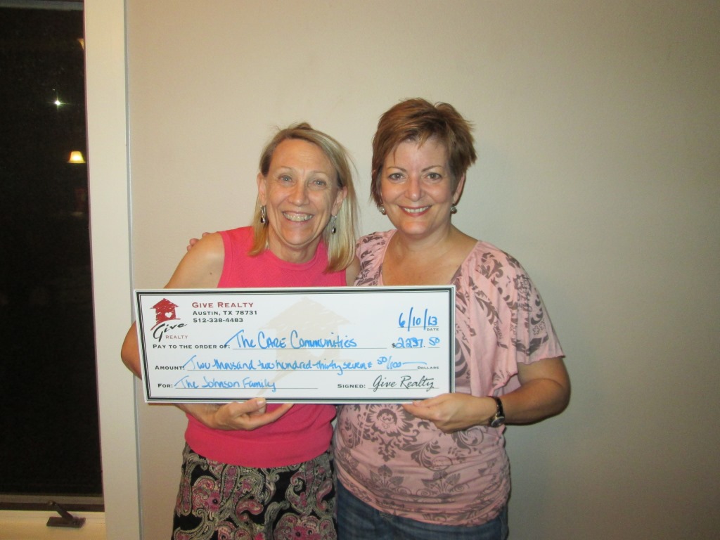$2,237.50 Donated to The Care Communities on Behalf of Kim and Carol Johnson