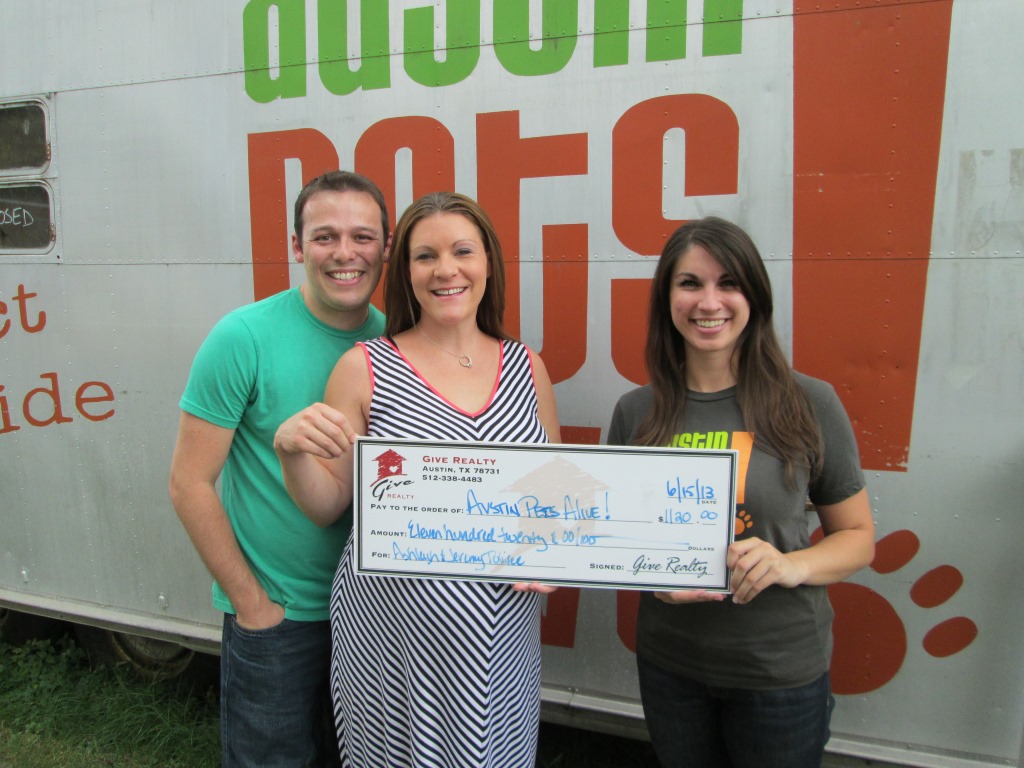 $1,120.00 Donated to Austin Pets Alive! on Behalf of Ashleigh and Jeremy Tolliver