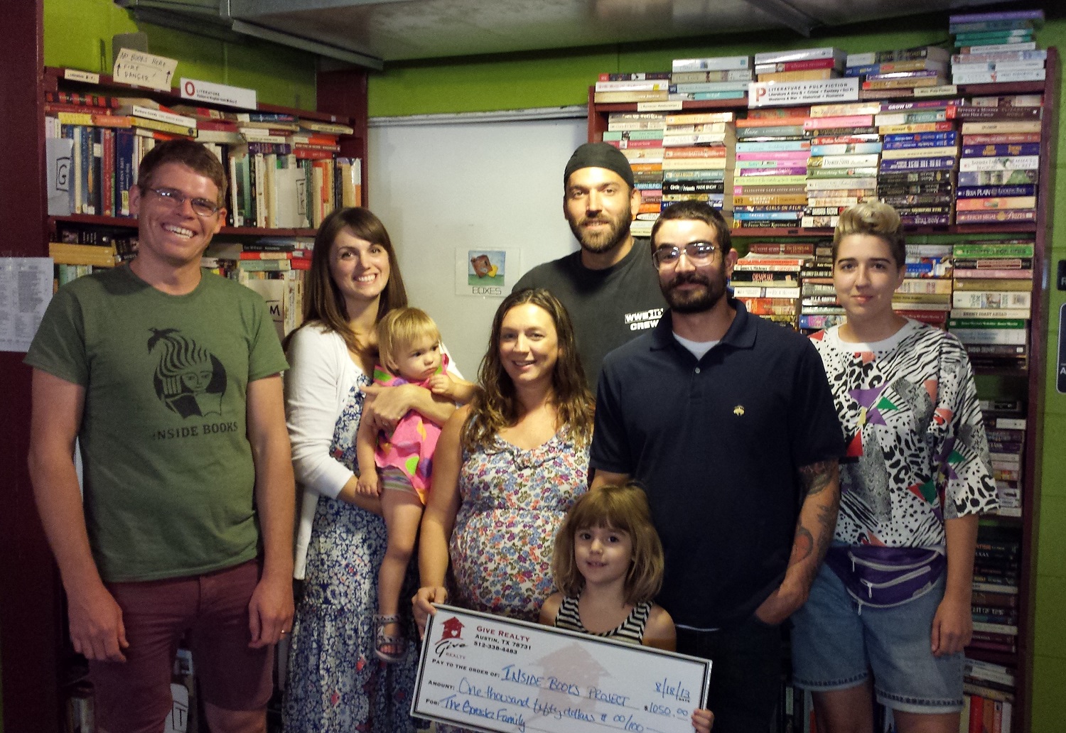 $1,050.00 Donated to Inside Books Project on Behalf of Javier and Joanna Gonzalez