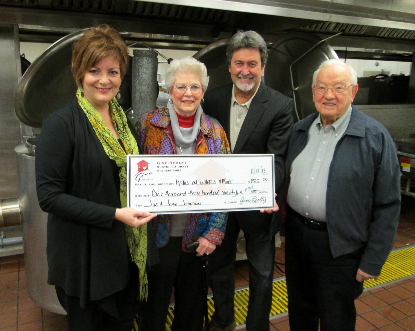 $1,375.00 Donated to Meals on Wheels and More on Behalf of Jim and Joan Johnson