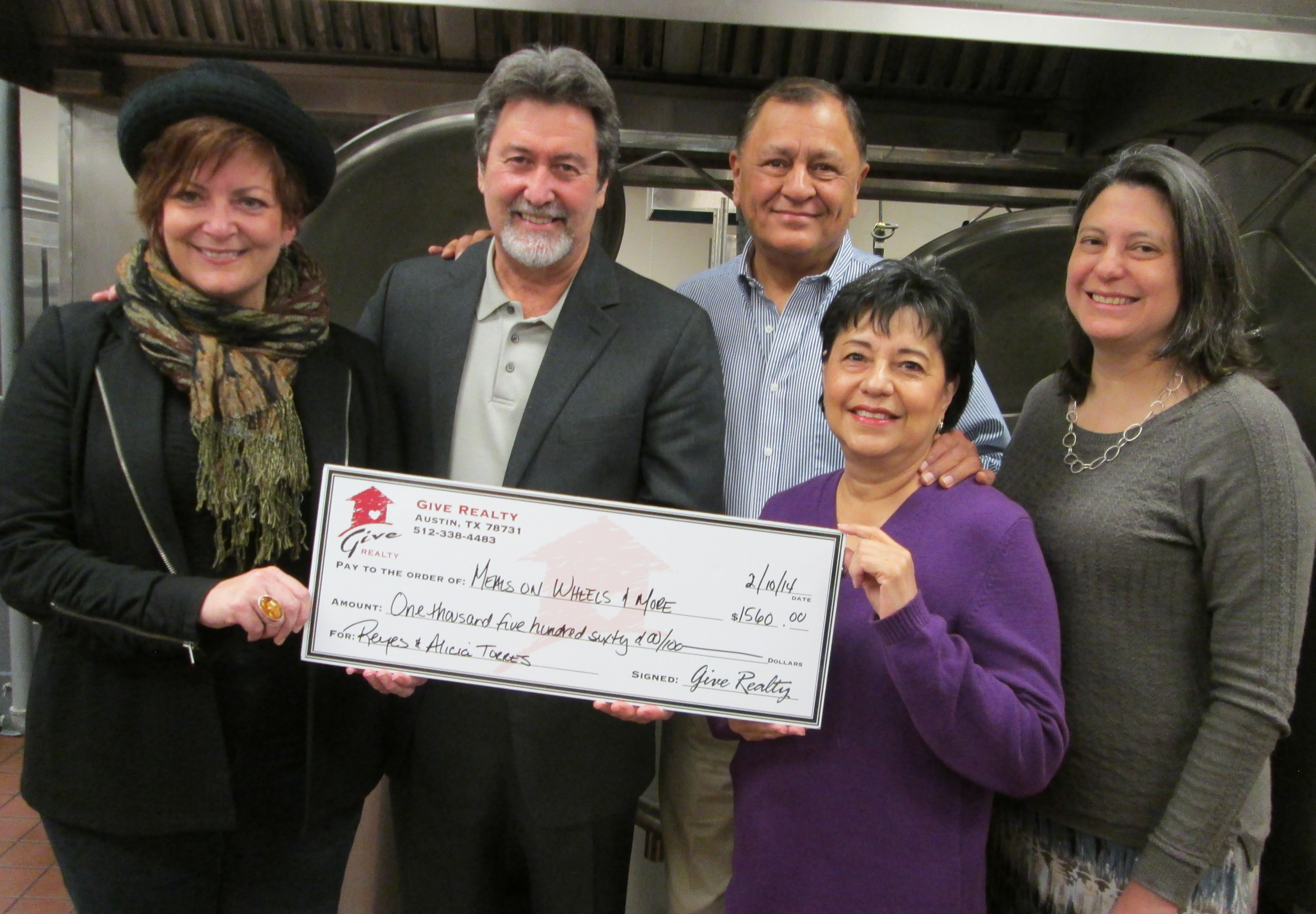 $1,560.00 Donated to Meals on Wheels and More on Behalf of Alicia and Reyes Torres